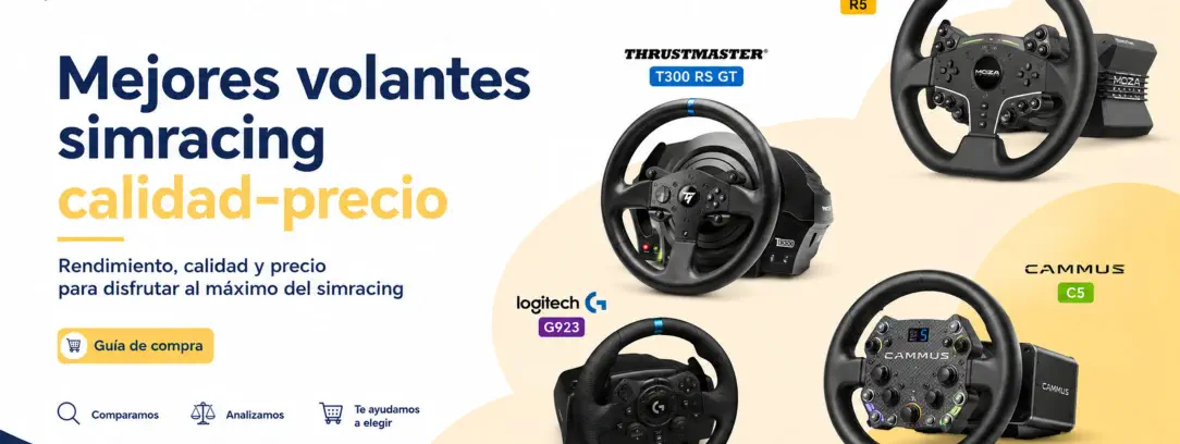 Mejores volantes simracing calidad-precio